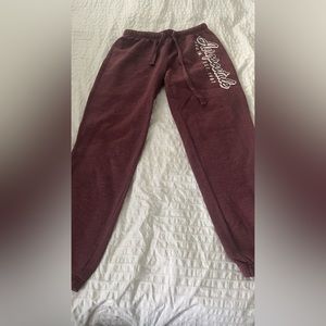 maroon sweatpants